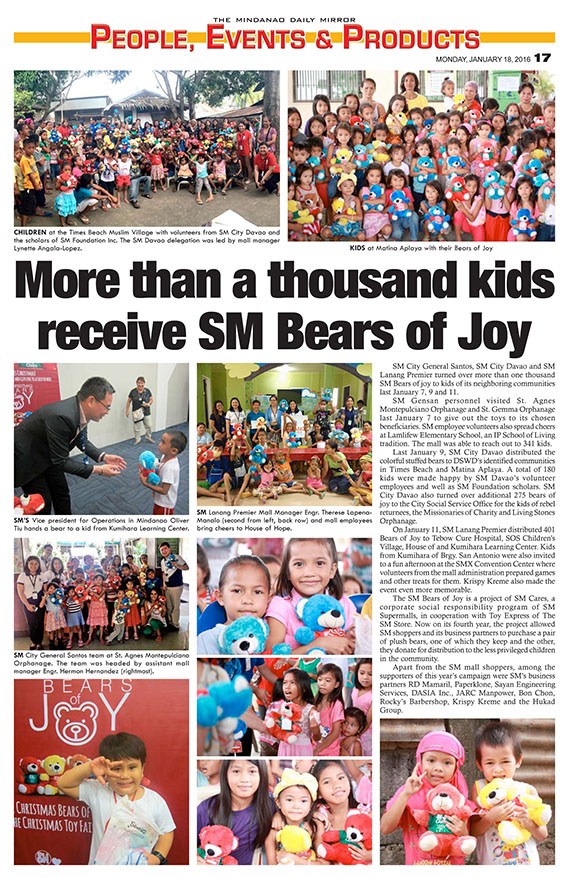 SM Cares Bears of Joy