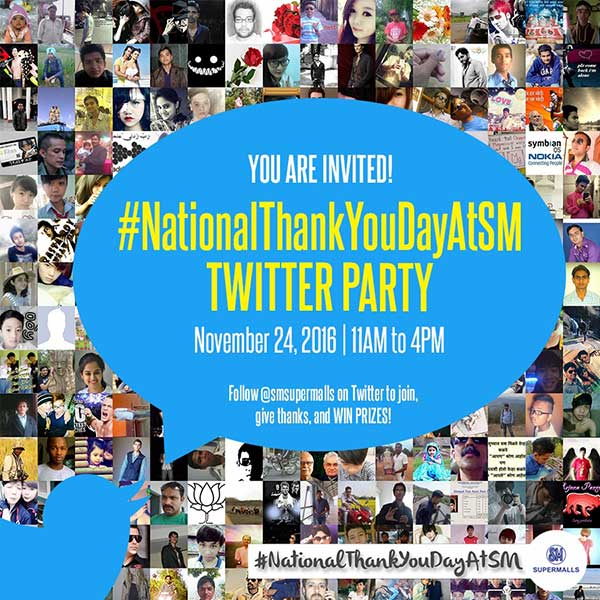 #NationalThankYouDayAtSM Twitter Party Promo