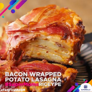 #SuperMomsRICEYPE: Bacon Wrapped Potato Lasagna