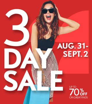 #SM3DaySale: August 31 and September 1, 2, 2018