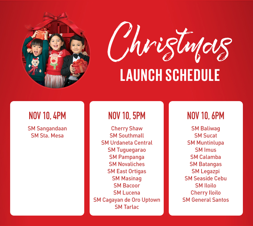 Christmas Launch Schedule