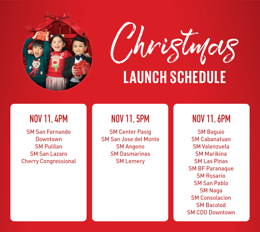 Christmas Launch Schedule
