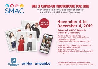 Free Photobooks from SMAC, SM Babies, and SM Kids: November 4-December 4, 2019