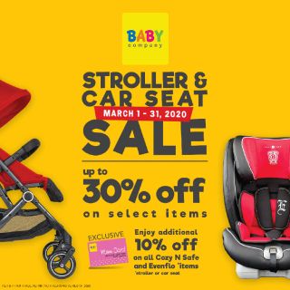 Stroller and Car Seat Sale: March 1 to 31, 2020