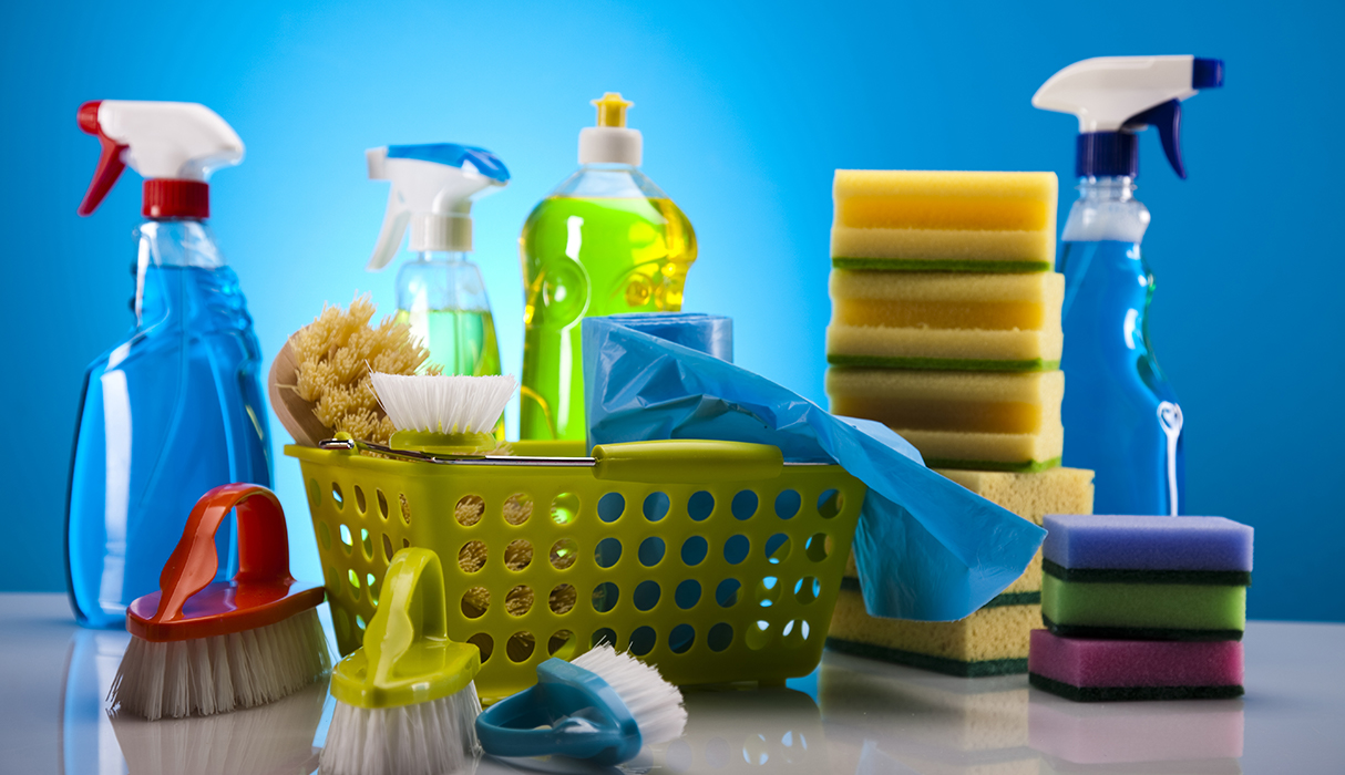 4. Home Cleaning Items and Toiletries