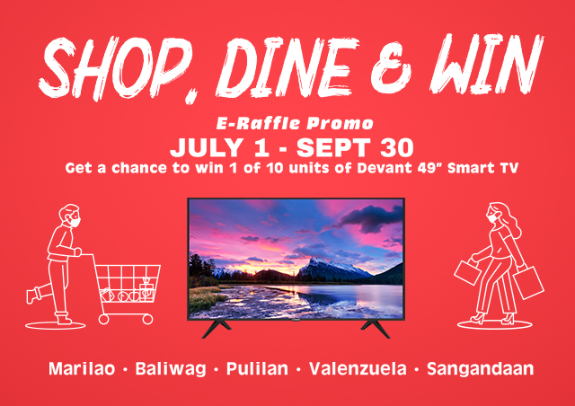 Shop, Dine & Win Promo: July 1 to September 30, 2020