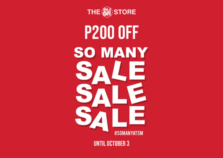 The SM Store So Many Sale: October 2 to 3, 2020