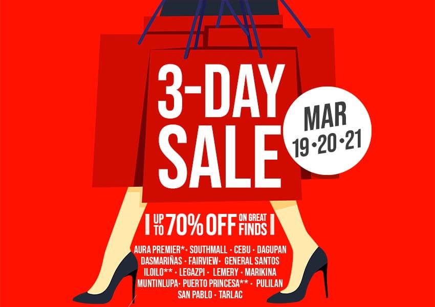 #SM3DaySale: March 19 to 21, 2021