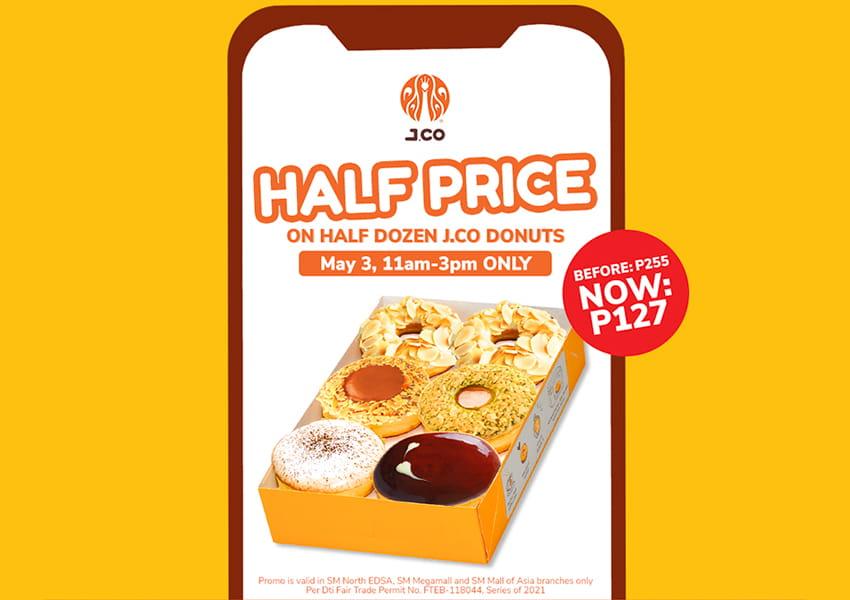 Half Price on Half Dozen JCo Donuts: May 3, 2021