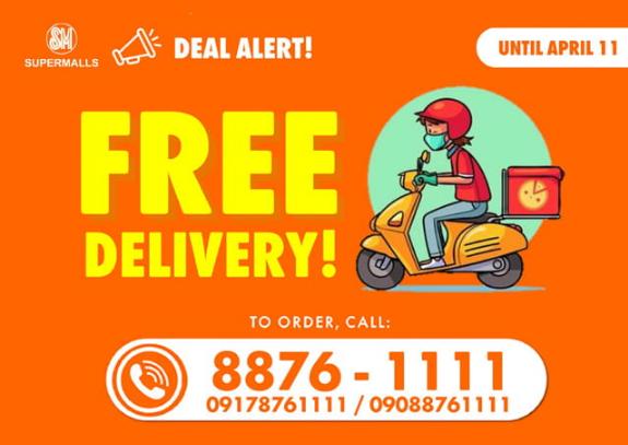  Free Delivery at SM: Extended until April 11!