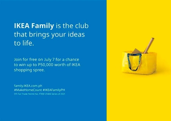Join the IKEA Family home furnishing club!