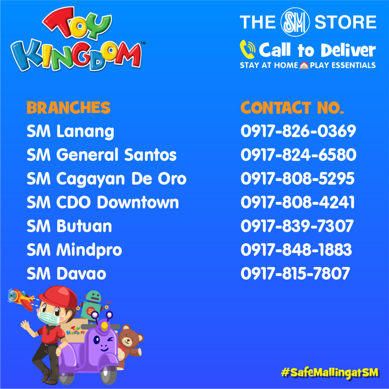 Toy Kingdom Call to Deliver