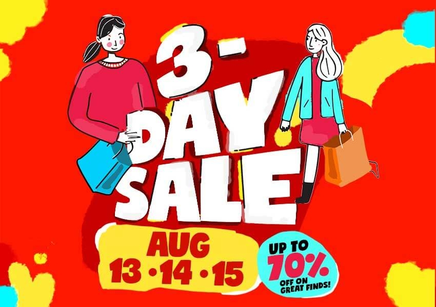 #SM3DaySale: August 13 to 15, 2021