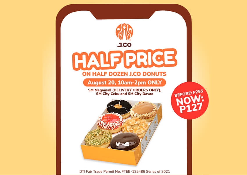 JCO Half Price on Half Dozen: August 20, 2021
