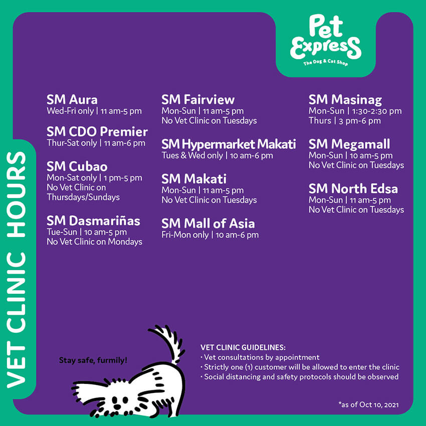 Pet Express Holiday Schedules 