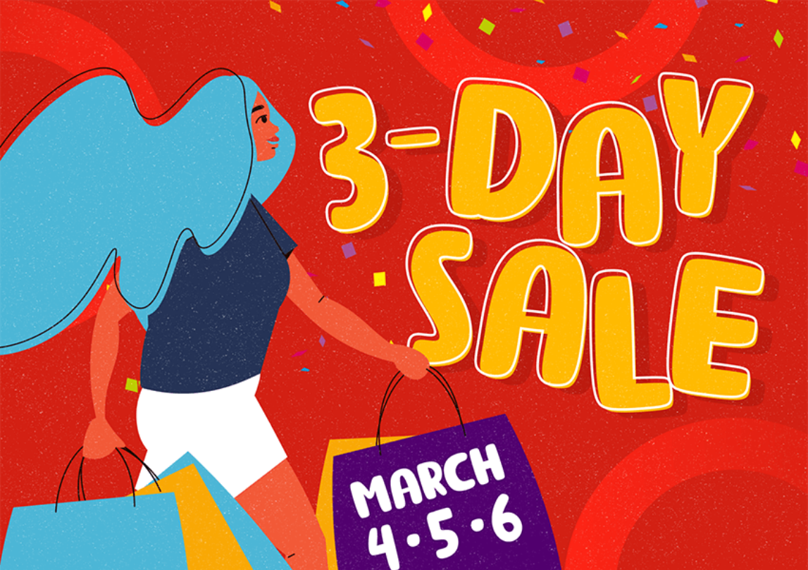 SM 3-Day Sale This March! 