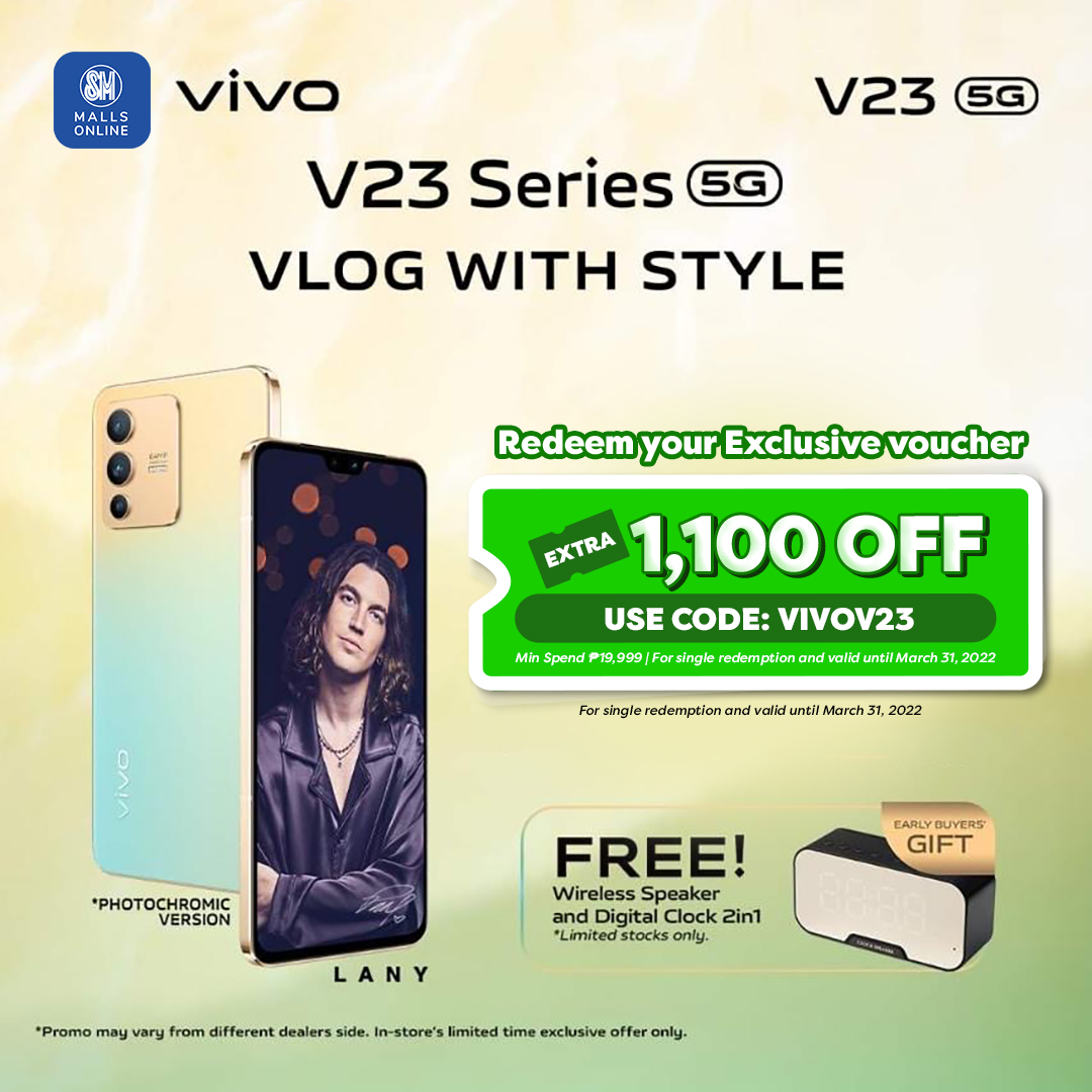 Shop the Vivo V23 Series 5G and get EXTRA P1,100 OFF!