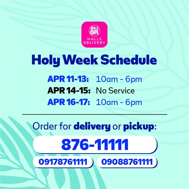SM Malls Online Holy Week 2022 Schedule