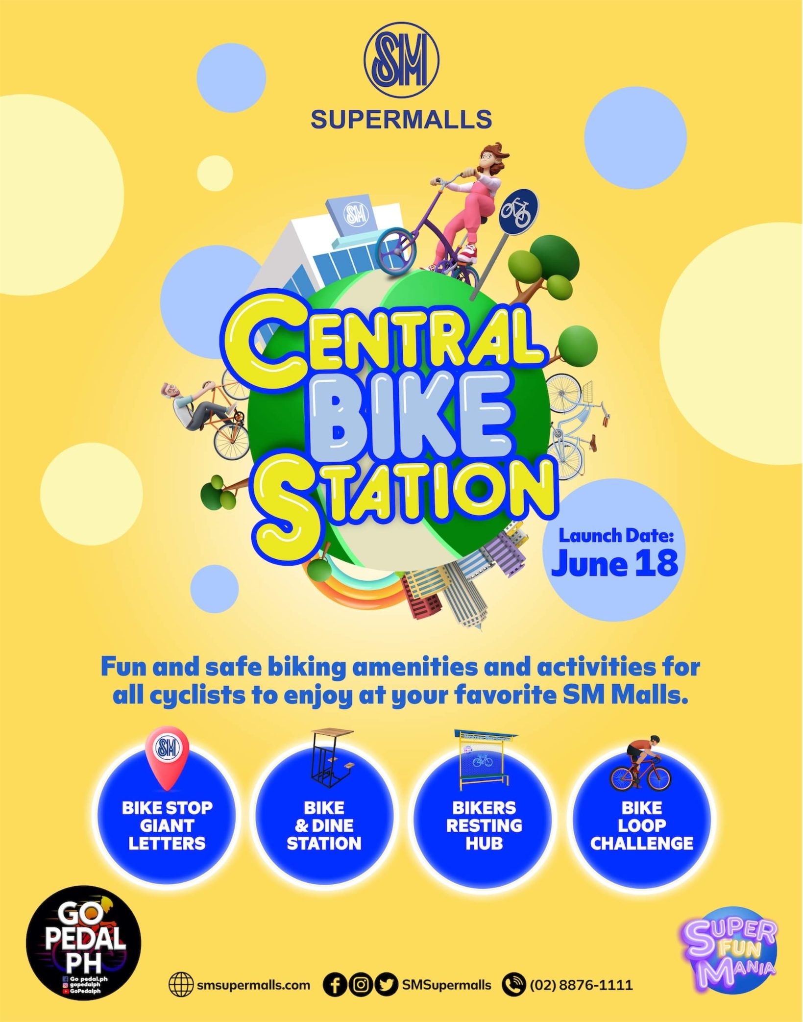 SM Supermalls Launches the Central Bike Station in Select SM Malls