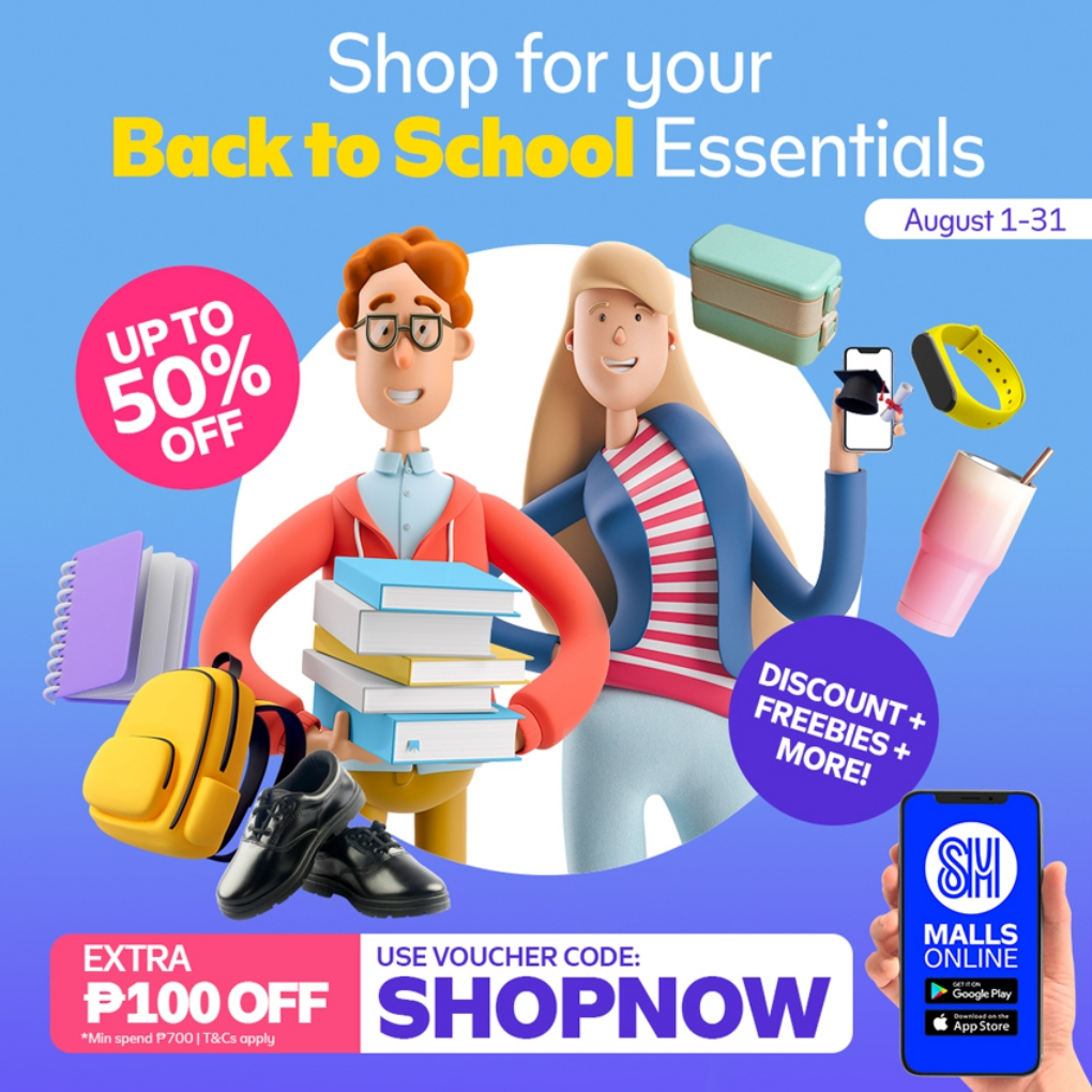 Gear up for the school year with SM Malls Online App exciting Back to School Sale!