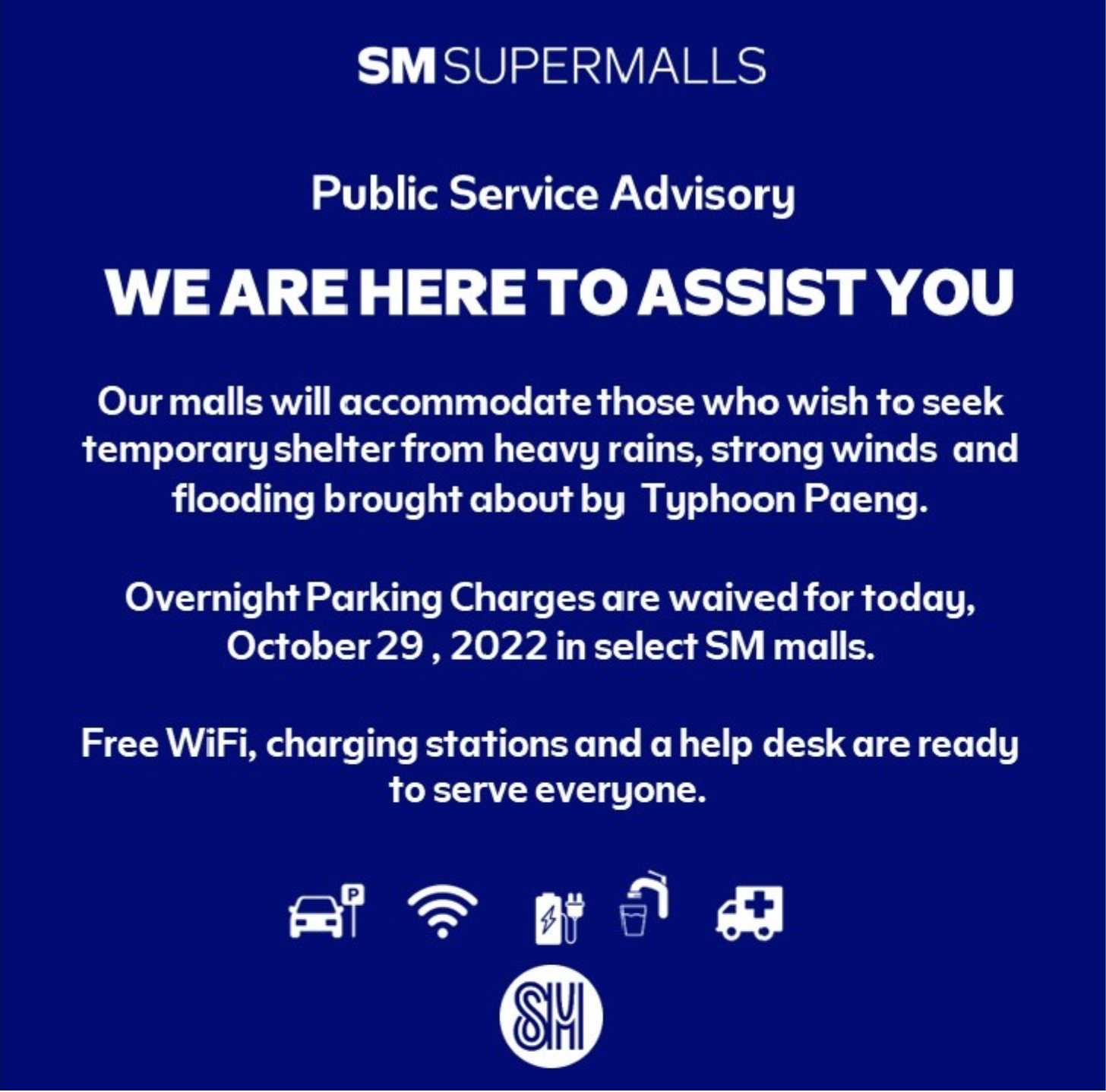 PUBLIC SERVICE ADVISORY: Typhoon Paeng