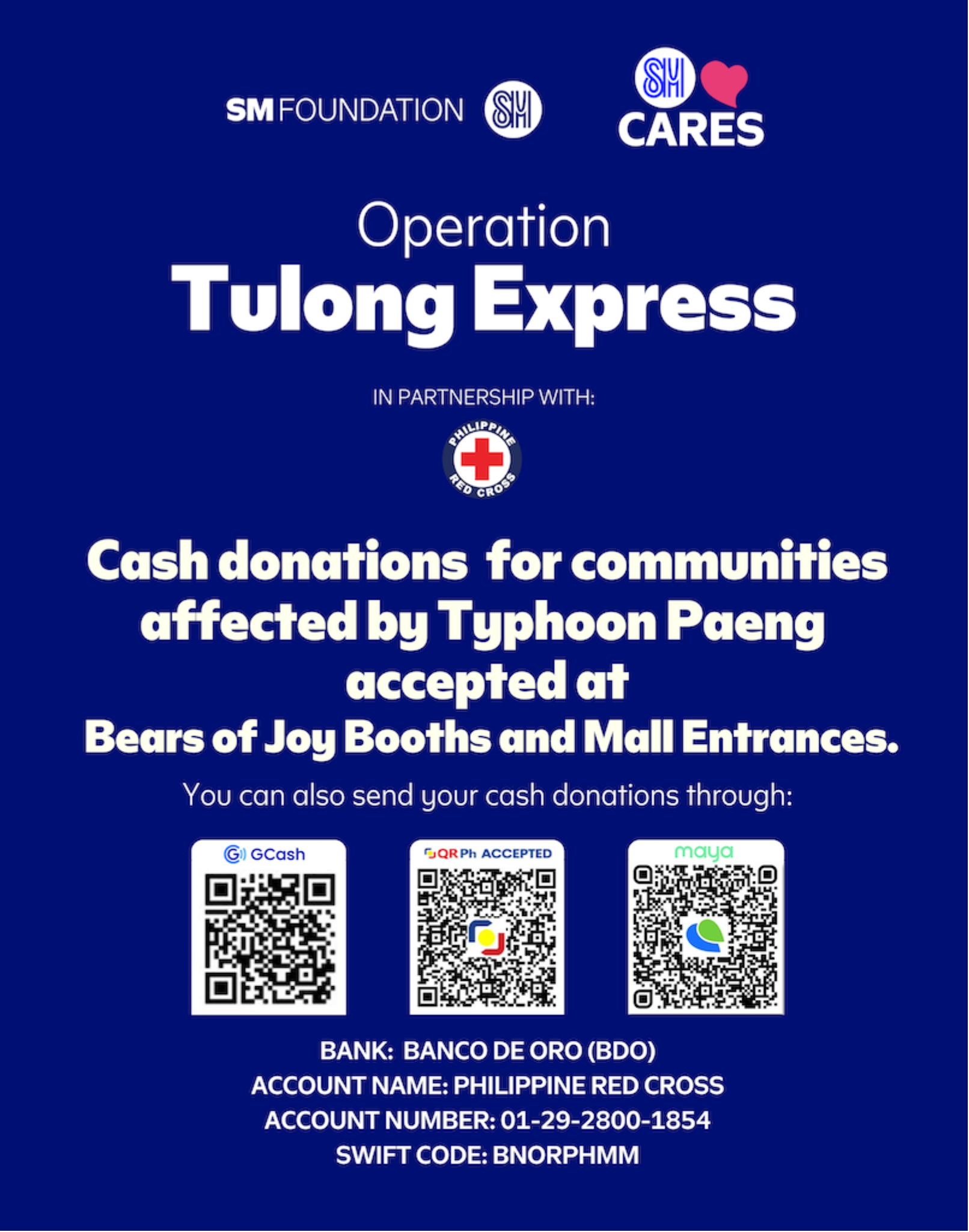 PUBLIC SERVICE ADVISORY: Typhoon Paeng October 30, 2022