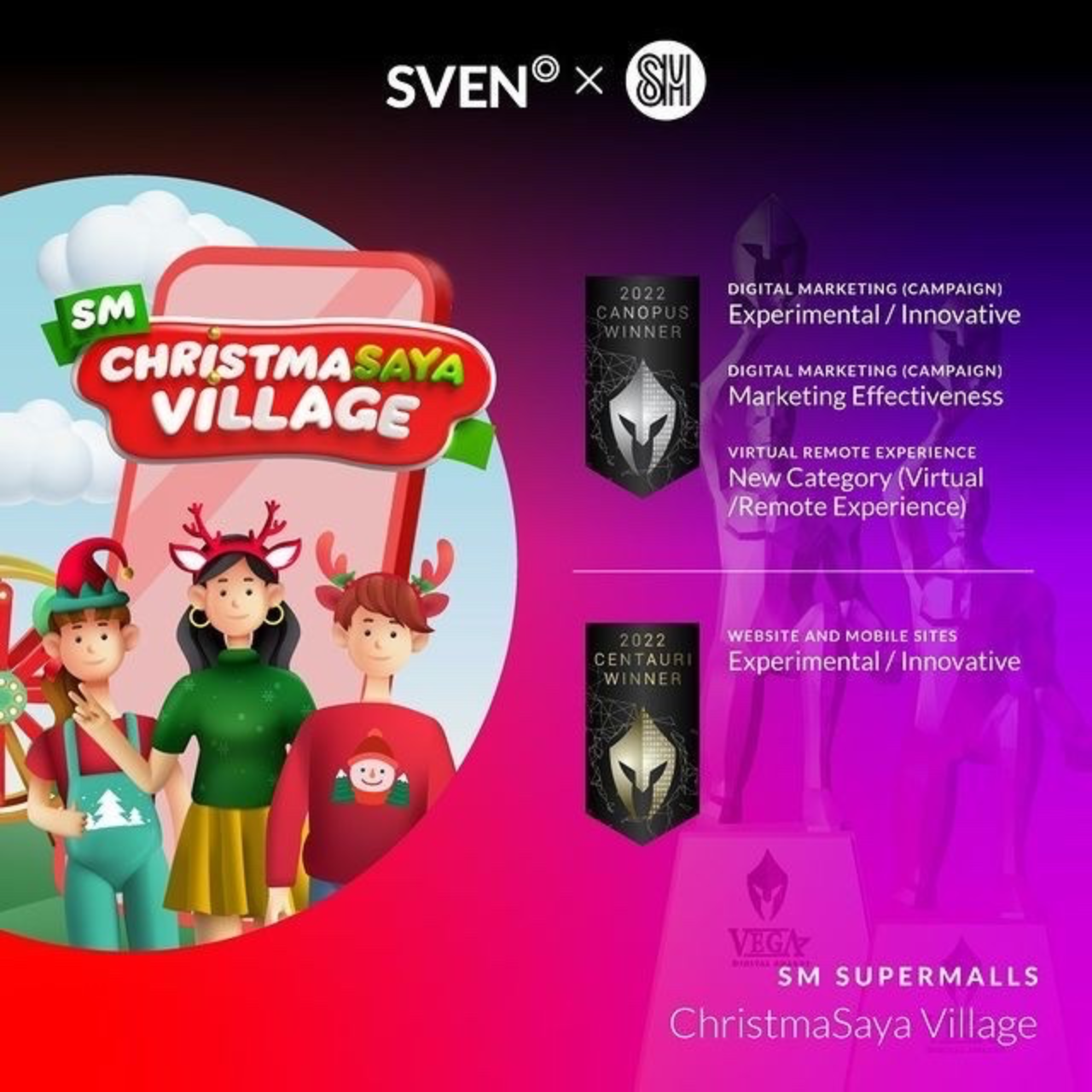 SM Supermalls’ Christmas Mall-tiverse  Wins at the 2022 Vega Digital Awards 