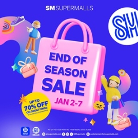 End of Season Sale this January 2-7, 2024 at SM!